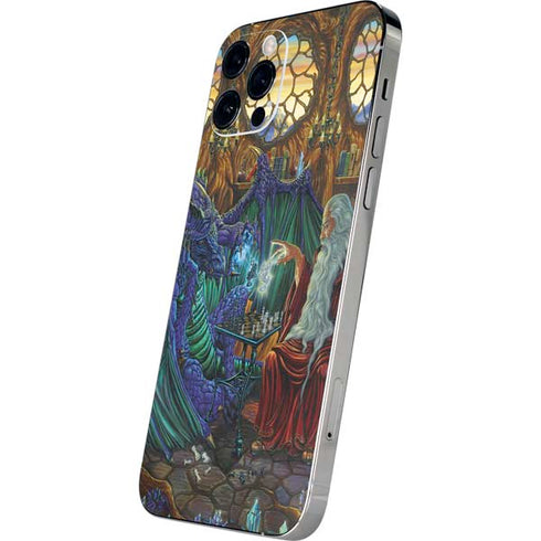 Ed Beard Jr. Dragon and Wizard Playing Chess iPhone 12 Pro Skin