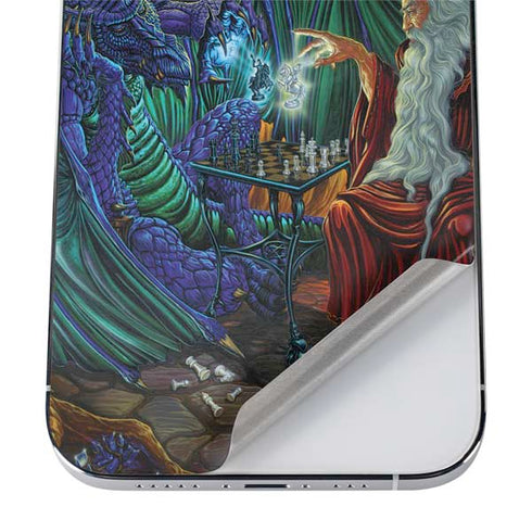 Ed Beard Jr. Dragon and Wizard Playing Chess iPhone 12 Pro Skin
