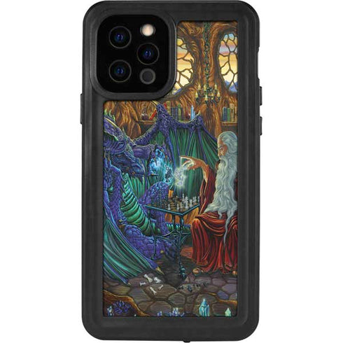 Ed Beard Jr. Dragon and Wizard Playing Chess iPhone 12 Pro Waterproof Case