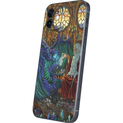 Ed Beard Jr. Dragon and Wizard Playing Chess iPhone 12 Skin