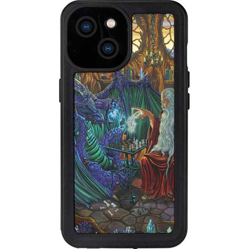 Ed Beard Jr. Dragon and Wizard Playing Chess iPhone 13 Mini Waterproof Case