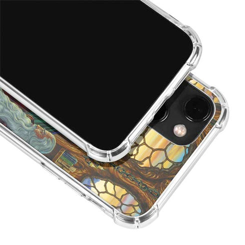 Ed Beard Jr. Dragon and Wizard Playing Chess iPhone 14 Clear Case