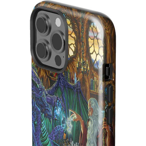 Dragon and Wizard Playing Chess by Ed Beard Jr iPhone 15 Pro Max Impact Case