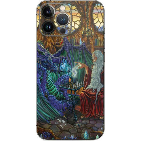 Ed Beard Jr. Dragon and Wizard Playing Chess iPhone 14 Pro Max Skin