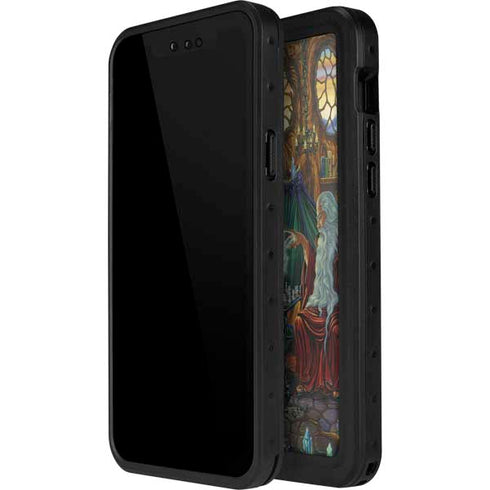 Dragon and Wizard Playing Chess by Ed Beard Jr iPhone 15 Waterproof Case