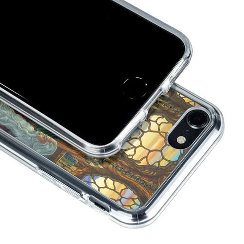 Ed Beard Jr. Dragon and Wizard Playing Chess iPhone SE (2nd & 3rd Gen) Clear Case