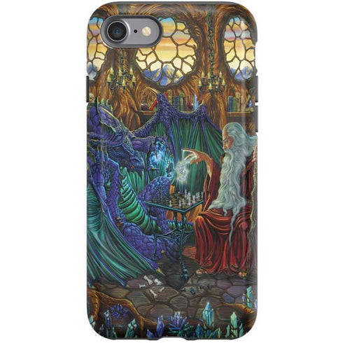 Ed Beard Jr. Dragon and Wizard Playing Chess iPhone SE (2nd & 3rd Gen) Pro Case