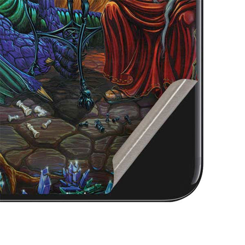 Ed Beard Jr. Dragon and Wizard Playing Chess iPhone SE (2nd & 3rd Gen) Skin