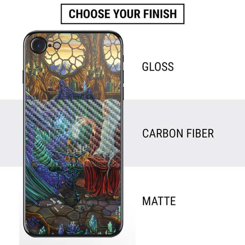 Ed Beard Jr. Dragon and Wizard Playing Chess iPhone SE (2nd & 3rd Gen) Skin