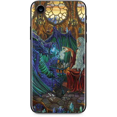 Ed Beard Jr. Dragon and Wizard Playing Chess iPhone XR Skin