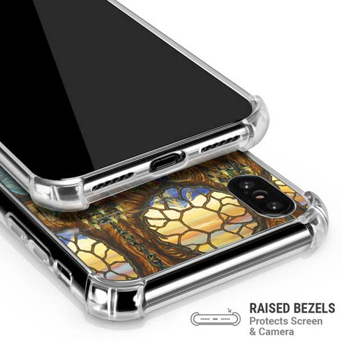 Dragon and Wizard Playing Chess by Ed Beard Jr iPhone XS Max Clear Case