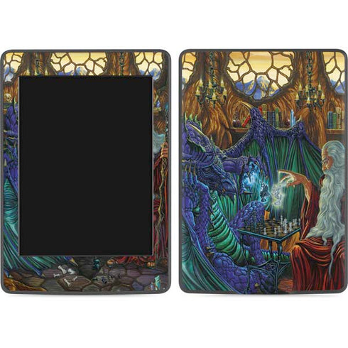 Ed Beard Jr. Dragon and Wizard Playing Chess Amazon Kindle Skin