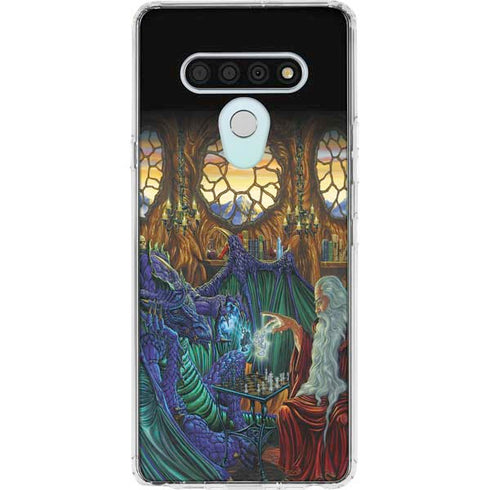 Dragon and Wizard Playing Chess by Ed Beard Jr LG Stylo 6 Clear Case