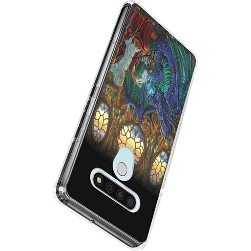 Dragon and Wizard Playing Chess by Ed Beard Jr LG Stylo 6 Clear Case