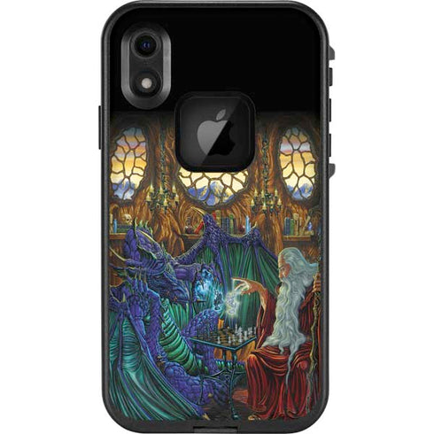 Ed Beard Jr. Dragon and Wizard Playing Chess LifeProof Fre iPhone Skin