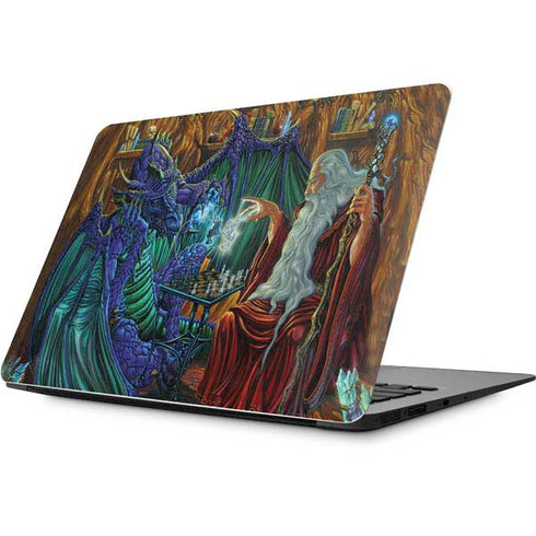Ed Beard Jr. Dragon and Wizard Playing Chess Apple MacBook Skin