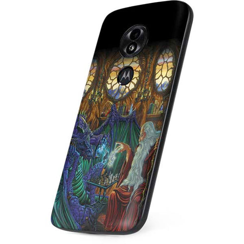 Ed Beard Jr. Dragon and Wizard Playing Chess Moto E5 Play Skin