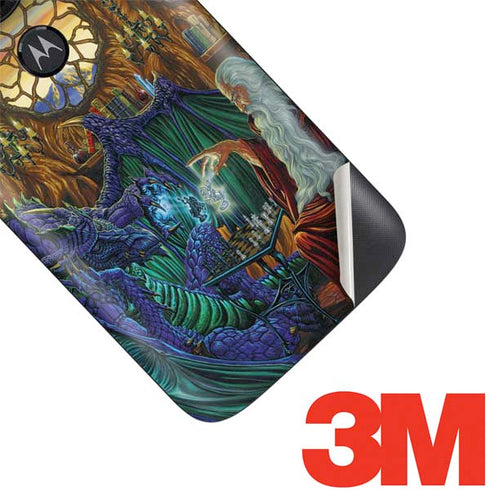 Ed Beard Jr. Dragon and Wizard Playing Chess Moto E5 Play Skin