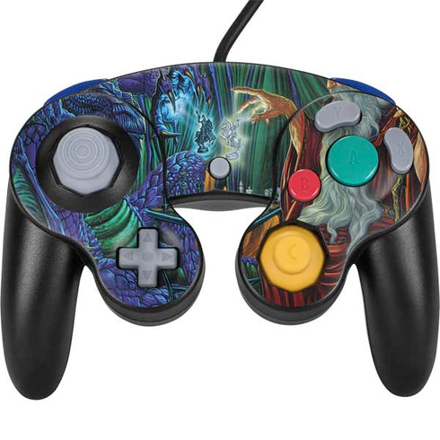 Ed Beard Jr. Dragon and Wizard Playing Chess Nintendo GameCube Controller Skin