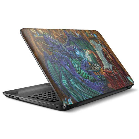 Ed Beard Jr. Dragon and Wizard Playing Chess HP Notebook Skin