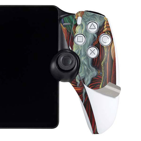 Dragon and Wizard Playing Chess by Ed Beard Jr PlayStation Portal Remote Player Skin