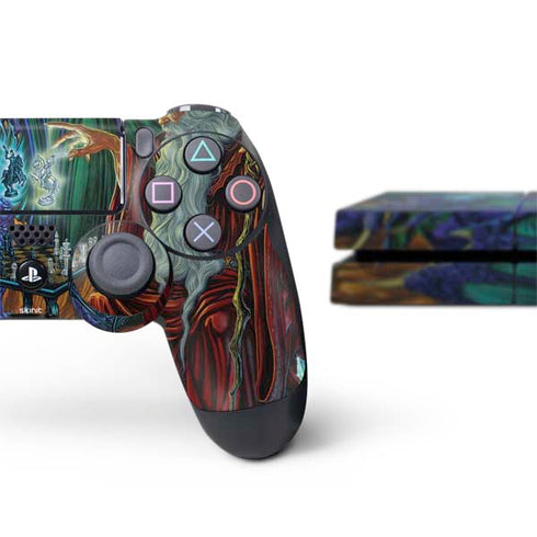 Ed Beard Jr. Dragon and Wizard Playing Chess PS4 Console and Controller Bundle Skin