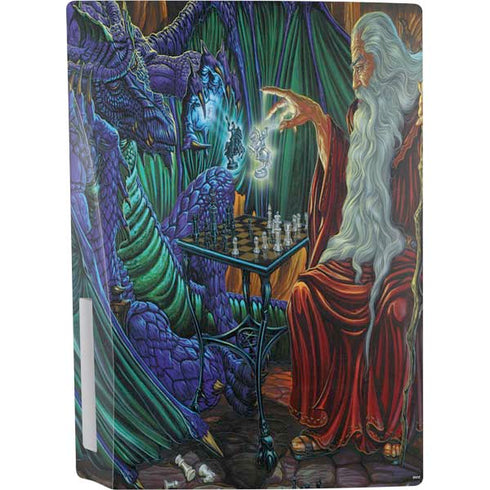Ed Beard Jr. Dragon and Wizard Playing Chess PS5 Console Skin