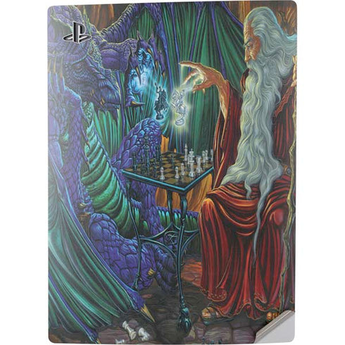 Ed Beard Jr. Dragon and Wizard Playing Chess PS5 Digital Edition Console Skin