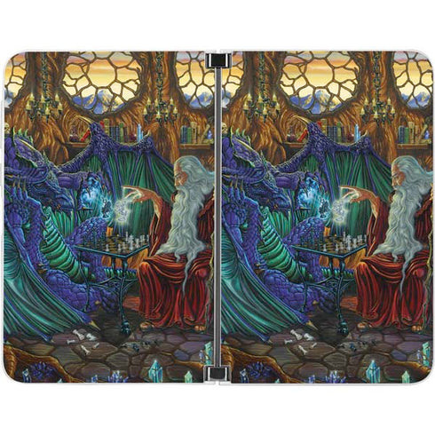 Ed Beard Jr. Dragon and Wizard Playing Chess Surface Duo Skin
