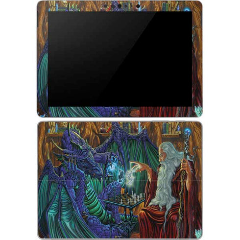 Ed Beard Jr. Dragon and Wizard Playing Chess Surface Go Skin