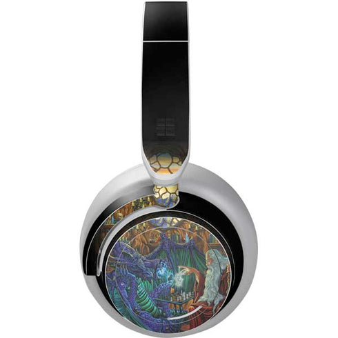Ed Beard Jr. Dragon and Wizard Playing Chess Surface Headphones Skin