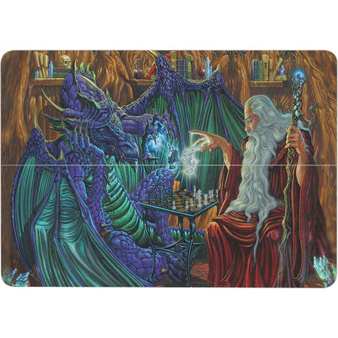 Ed Beard Jr. Dragon and Wizard Playing Chess Surface Laptop Studio Skin