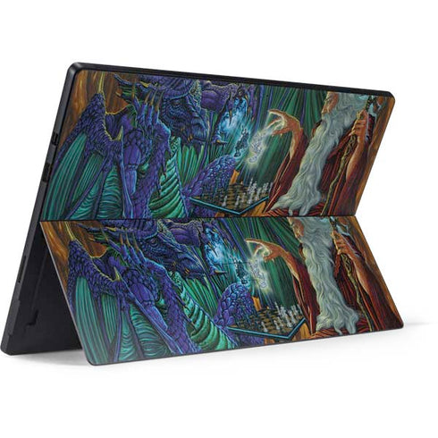 Ed Beard Jr. Dragon and Wizard Playing Chess Surface Pro 7 Skin