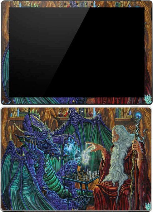 Ed Beard Jr. Dragon and Wizard Playing Chess Surface Pro (2017) Skin