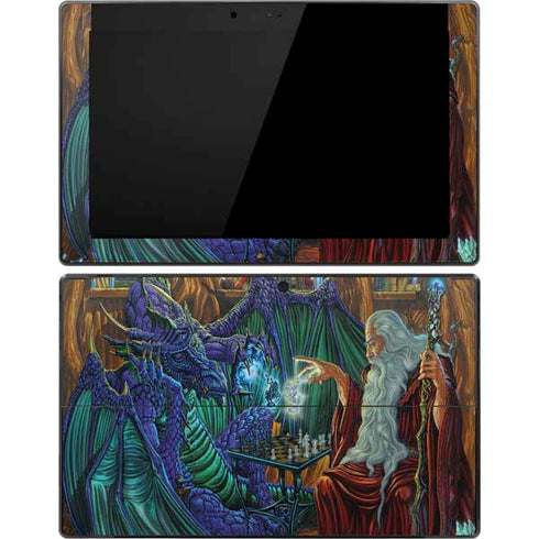 Ed Beard Jr. Dragon and Wizard Playing Chess Surface Pro Tablet Skin