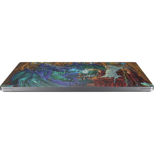 Ed Beard Jr. Dragon and Wizard Playing Chess Universal Laptop 11in (8.8 x 6.2in) Skin