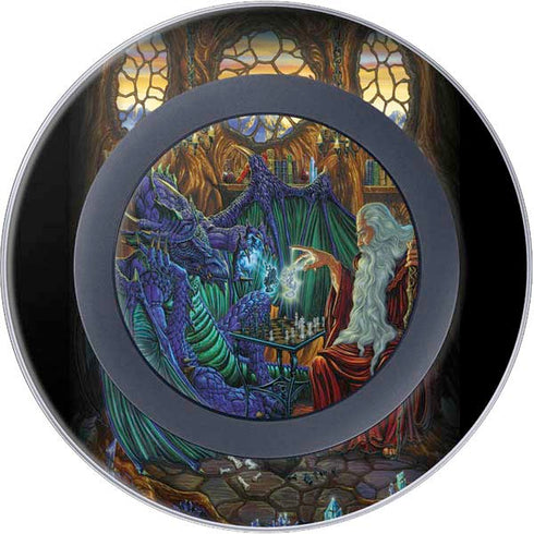 Ed Beard Jr. Dragon and Wizard Playing Chess Wireless Charger Skin