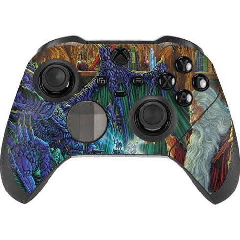 Ed Beard Jr. Dragon and Wizard Playing Chess Xbox Elite Wireless Controller Series 2 Skin