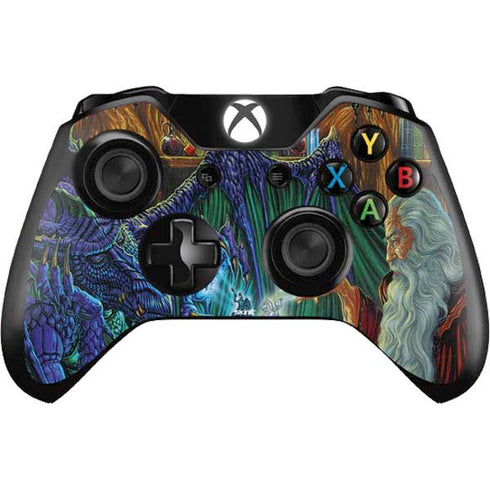 Ed Beard Jr. Dragon and Wizard Playing Chess Xbox One Controller Skin