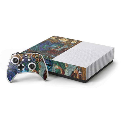 Dragon and Wizard Playing Chess by Ed Beard Jr Xbox One Skins
