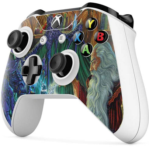 Ed Beard Jr. Dragon and Wizard Playing Chess Xbox One S Controller Skin