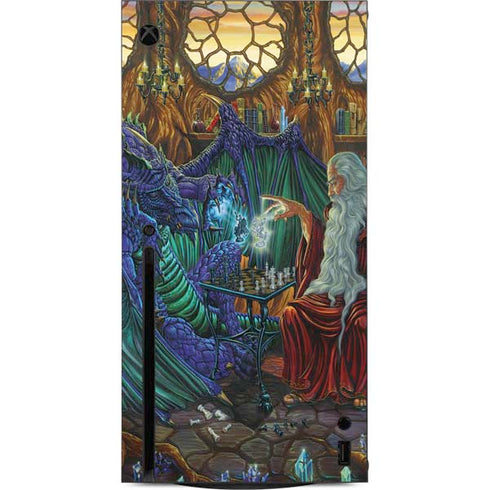 Ed Beard Jr. Dragon and Wizard Playing Chess Xbox Series X Console Skin