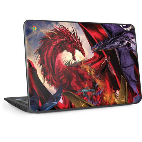 Dragon Battle by Ruth Thompson HP Chromebook Skin