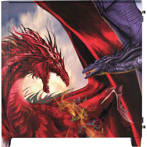 Ruth Thompson Dragon Battle Corsair 4000D Tempered Glass Mid-Tower ATX Case Skin