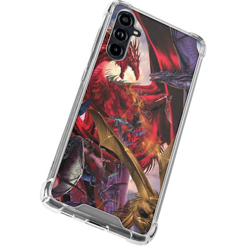 Dragon Battle by Ruth Thompson Galaxy A54 5G Clear Case