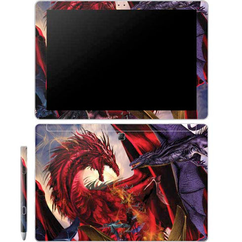 Ruth Thompson Dragon Battle Galaxy Book 12in Skin