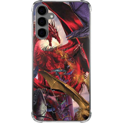 Dragon Battle by Ruth Thompson Galaxy S24 Plus Clear Case