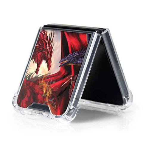 Dragon Battle by Ruth Thompson Galaxy Z Flip5 5G Clear Case