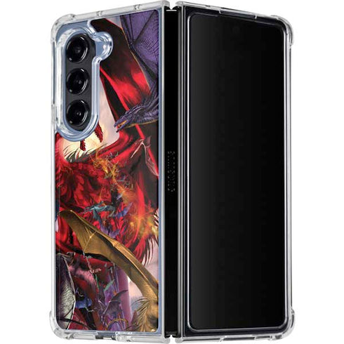 Dragon Battle by Ruth Thompson Galaxy Z Fold5 5G Clear Case