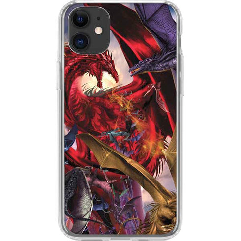 Dragon Battle by Ruth Thompson iPhone 11 Clear Case